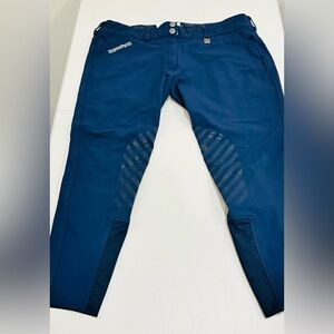 ROMFH SARAFINA Women's Navy Silicone Knee Grip Riding Breeches Size 32R